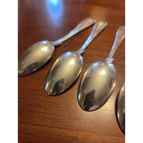 Gense ALP 45GR‎ GEN4 Five O'Clock Spoons  5 1/8" Silverplate Lot of 6 - Picture 13 of 16